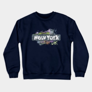 New York Abstract Crewneck Sweatshirt